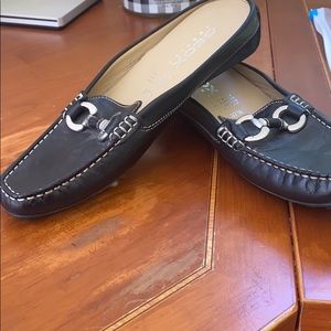 Geox Annytah Driving Mule with Silver Buckle